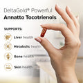 Sunergetic Premium Annatto Tocotrienol Supplement with DeltaGold Tocotrienols Vitamin E 300 mg Supports Liver Immune & Heart Health - Delta + Gamma Tocotrienols (30 Liquid Capsules)