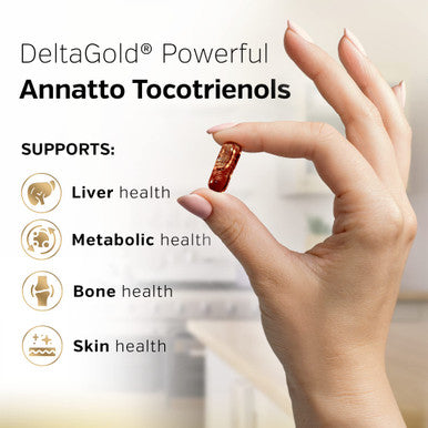 Sunergetic Premium Annatto Tocotrienol Supplement ÃƒÂ¢Ã¢â€šÂ¬Ã¢â‚¬Å“ with DeltaGold ÃƒÂ¢Ã¢â€šÂ¬Ã¢â‚¬Å“ Tocotrienols Vitamin E 300 mg ÃƒÂ¢Ã¢â€šÂ¬Ã¢â‚¬Å“ Supports Liver Immune & Heart Health - Delta + Gamma Tocotrienols (30 Liquid Capsules)