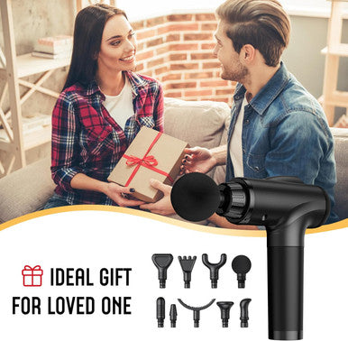 Massage Gun Deep Tissue, Handheld Electric Muscle Massager, High Intensity Percussion Massage Device For Pain Relief With 9 Attachments & 30 Speed(Black)