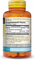 Mason Natural Chromium Picolinate 200 mcg with Calcium - Healthy Metabolism, for Overall Health, 100 Tablets (Pack of 3)