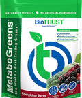 Biotrust Metabo Greens Superfood Powder - Super Greens Powder Vegetable Greens Supplement With Spectra Blend - Non Gmo Soy Free Gluten Free Dairy Free Energizing Berry Flavor (30 Servings)