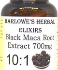 Barlowe's Herbal Elixirs Black Maca Extract 10:1-60 700mg VegiCaps - Stearate Free, Glass Bottle!