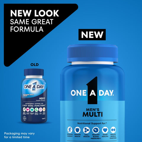 One A Day Multivitamin for Men Daily Mens Multivitamins with Vitamin D Zinc Folic Acid and B Vitamins Physical Energy Support 200 Count