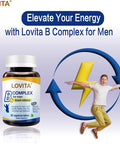 Lovita Timed-Release B Complex For Men 8-Hour Energy & Nutrient Metabolism Support With 10 Vitamin Bs, Vegetarian Tablets (60 Count)