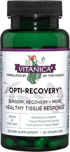 Vitanica Opti-Recovery Pre & Post Surgery Support Wound Care BBL Tummy Tuck C Section & Postpartum Vitamin Essentials Healing Support Scar Shoulder Hysterectomy Breast & Lipo Vegan 60 Caps