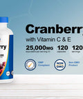 Nutricost Cranberry Extract (25,000mg) (120 Capsules) with Vitamin C & Vitamin E