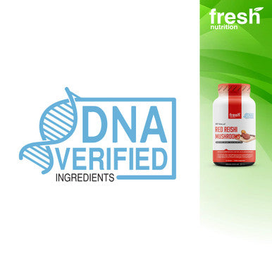 Organic Reishi Mushroom Capsules - Strongest DNA Verified Formula - Rich in Alpha Glucan - Red Reishi Mushrooms - Ganoderma Lucidum & Ganoderma Applanatim - Third Party Tested - 90 Capsules/Pills