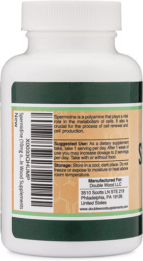 Double Wood Supplements Spermidine (10mg of 99% Spermidine 120 Capsules
