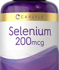 Yeast Free Selenium Supplement | 200mcg | 300 Capsules | Vegetarian, Non-GMO, and Gluten Free Mineral Formula | L-Selenomethionine | Value Size | by Carlyle