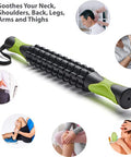 Muscle Roller Stick, Sportneer Body Massage Stick Tools,Calf Roller, Back Leg Massager For Athletes Relief Muscle Soreness, Cramping And Tightness,Soothing Cramps (Black- Version)