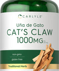 Carlyle Cat'S Claw Capsules 1000Mg | 180 Count | Uncaria Tomentosa | Non-Gmo, Gluten Free Supplement