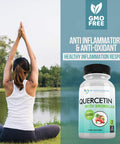 Quercetin 800mg w/Bromelain 165mg Per Serving 120 Veggie CapsulesFull 60 Day Supply Vitamin Supplement to Support Cardiovascular Health Bioflavonoids for Cellular Function Gluten Free NonGMO