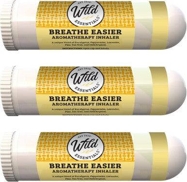 mEssentials 3 Pack of Breathe Easier Aromatherapy Nasal Inhalers Made with 100% natural, therapeutic grade essential oils to help keep your nasal and sinus passages clear