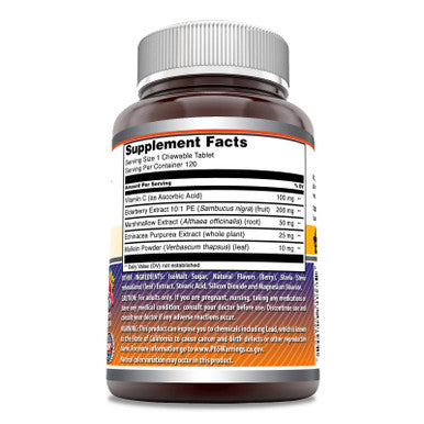 Amazing Formulas Elderberry Complex Supplement | 120 Chewable Tablets | Berry Flavor | Non-Gmo | Gluten-Free | Made In Usa
