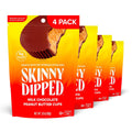 SkinnyDipped Caramel Peanut Paradise Cups, 2g Sugar per Cup, Gluten Free, Low Carb Snack, 3.2oz Resealable Bags, 6 Count (Pack of 4)