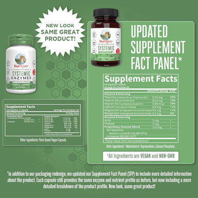 Maryruth Organics Serrapeptase Enzymes Capsules | Up to 2 Month Supply | Enzyme Supplement for High Potency Sinus Relief Pills for Allergy Support | Tissue Health and Cellular Health | Vegan | Gluten | 60 Count