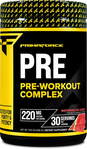 Primaforce Pre-Workout Complex Powder (Watermelon Candy 30 Servings) - Fitness Supplement for Workout Routine Enhancement 438g