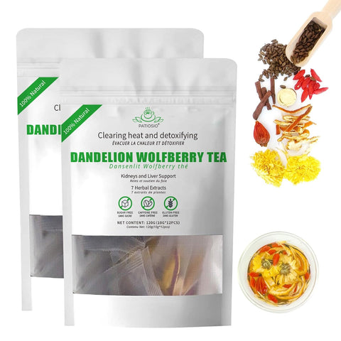 Chicory And Gardenia Tea Bags, Kidney and Liver Tea, Chicory Root Chinese Herbal Tea With Gardenia, Licorice, Mulberry Leaf & More, 8 Natutal Ingredients, Kidney Cleanse Detox Tea for Men & Women (2 Pack(50 pcs))
