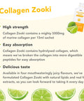 Zooki 5000mg Marine Collagen Liquid Sachets | Hydrolysed Marine Collagen Peptides | Support Skin Hair Nails Joints Bones & Muscles | (Citrus Lime Flavour 14 Servings)