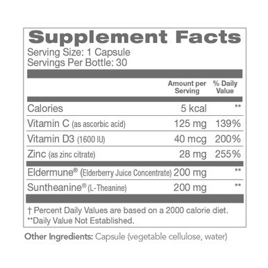 Tomorrow's Nutrition Elderberry Plus, Daily Immune System Support, Supports Restorative Sleep, 30 Capsules