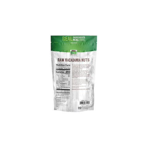 NOW Foods, Raw Macadamia Nuts, Unsalted, Good Source of Fiber, Non-GMO Project Verified, 8-Ounce (Packaging May Vary)