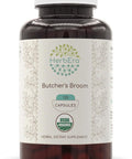 Herb Era Butcher'S Broom Usda Organic 120 Capsules | Natural Herbal Supplement | Certified Organic Vegetarian Capsules And Organic Butcher'S Broom (Ruscus Aculeatus) Dried Root (120 Capsules)