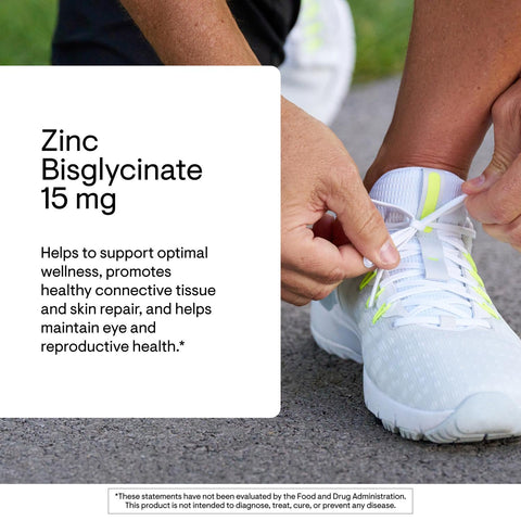 Thorne - Zinc Bisglycinate 15 Mg - Highly Absorbable Zinc Supplement - Supports Immune System Eye Skin & Reproductive Health - Third-Party Certified - Gluten Dairy & Soy-Free 60 Capsules
