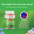 Natures Craft Chewable Vitamin D Gummies for Kids - Delicious Kids Vitamin D 1000 IU Per Serving Gummy Vitamins for Kids and Toddlers Immune Support Plus Muscle Teeth and Bone Health - Gelatin Fruit Flavors