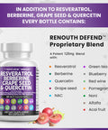 Resveratrol Berberine Grape Seed Quercetin Polyphenol Supplement 60 ct