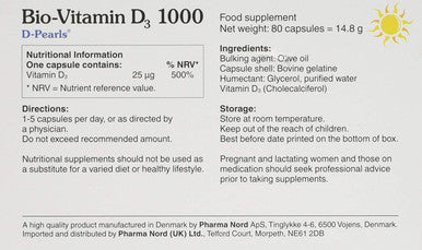 Pharma Nord Bio-Vitamin D3 800IU 20mcg 80 Capsules