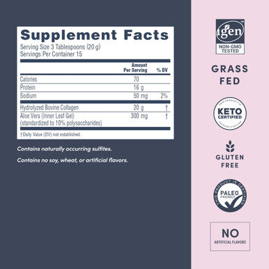 Neocell Super Collagen With Aloe Collagen Type 1 And 3 Supports Healthy Hair Skin And Nails Gluten Free Unflavored Powder 10 G Collagen Serving; 30 Servings 10.6 Oz