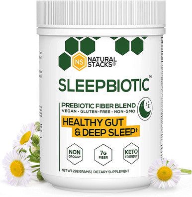 Natural Stacks Supplements Bundle - SleepBiotic Prebiotic Fiber (292g) + Acetylcholine Supplement (60caps) - for Faster Thinking, Memory Support, Gut Health and Deeper Sleep