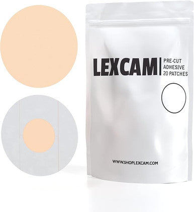 Dexcom G7 and Stelo Adhesive Patches, Pack of 20, Lexcam CGM Covers, Color Tan, Sensor is NOT Included