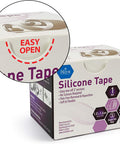 Medpride Easy-Tear Silicone Gel Tape Roll-1.5 Inch X 1.6 Yards- Medical Grade Wound Dressing, Sticky Bandage, Water + Shower-Proof- Latex-Free, Adhesive, Soft + Flexible, Pain-Removal + Switching
