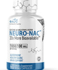 Neuro NAC Supplement N-Acetyl Cysteine Ethyl Ester - 20x More Bioavailable Than NAC 600 mg (60 Capsules)