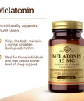 Solgar Melatonin 10 Mg Clinically Studied Ingredient Helps Promote Relaxation & Sleep Suitable For Vegans 60 Tablets
