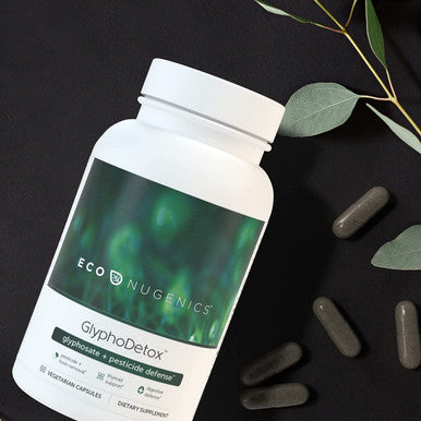 EcoNugenics GlyphoDetox Supplement Safely Remove Glyphosate Pesticides and Agricultural Toxins Kelp Citrus Pectin Algimate Glycine 60 Veggie Capsules