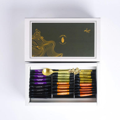 Luxmi Estates - 30 Count Tea Sampler with Spoon - 6 Flavors