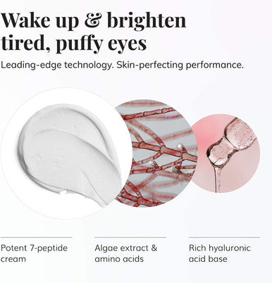 Le Mieux Eye Wrinkle Corrector Cream - Hyaluronic Acid Moisturizer for Eyes with 7 Potent Peptides & Amino Acids, Under Eye Corrector Cream (0.5 oz / 15 ml)
