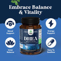 Natures Craft Pure DHEA 25mg for Women and Men - Extra Small Capsule High Absorption DHEA Supplement for Women & Men for Mood Energy and Immune Support - Men & Women's Hormone Balance Supplement (4 Month Supply)