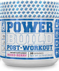 POWERBUILD ClinicallyDosed Post Workout Recovery Muscle Building Supplement Boost Muscle Growth Recovery Strength Creatine Glutamine 5 More Powerful Ingredients Mixed Berry Blast 13.76 Oz
