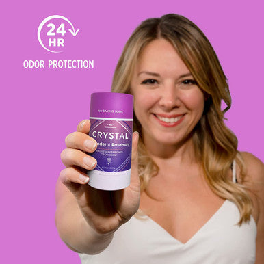 Crystal Magnesium Solid Stick Natural Deodorant NonIrritating Aluminum Deodorant for Men or Women Safely and Effectively Fights Odor Lavender Rosemary 2.5 oz