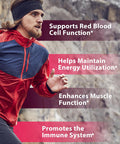 Iron Supplement For Women Men, High Potency Iron 65Mg With Vitamin C 250Mg, Slow Release Stomach Friendly Iron Pills For Red Blood Cell & Immune Support, Non-Gmo, Gluten Free, 60 Vegan Tabs