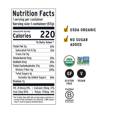 purely elizabeth Organic Original, Oatmeal Cups 2oz (12 Meals), Gluten-Free, Instant, Overnight