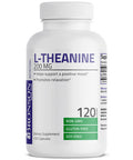 Bronson L-Theanine 200mg (Double-Strength) with Passion Flower Herb, Non-GMO Gluten-Free Soy-Free Management Supplement, 120 Capsules