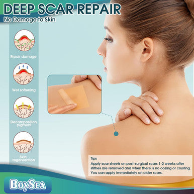 Silicone Scar Sheets (1.6" X 120") Transparent Scar Tape - Scars Removal Treatment - Reusable Scar Strips For Keloid, C-Section, Burn, Surgical Scars