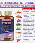 27-In-1 Berberine Supplement With Ceylon Cinnamon, Milk Thistle - Pure Berberine 6000Mg - Berberine Plus For Immune, Better Figure, Liver & Gut Health, Vegan Supplements For Men & Women - 120 Caps