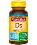 Nature Made Maximum Strength Vitamin D3 10000 Iu (250 Mcg) Dietary Supplement For Bone Teeth Muscle And Immune Health Support 60 Softgels 60 Day Supply