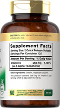 Carlyle Natural Vitamin E | 400 IU | 250 Softgels | Non-GMO and Gluten Free