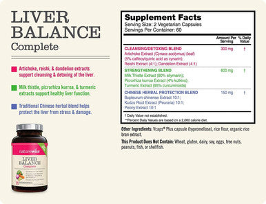 NatureWise Liver Detox Cleanse Supplement 30 Servings Triple Repair Formula with Milk Thistle Turmeric Reishi Kudzu to Encourage Toxin Removal Support Normal Function 60 Vegetarian Capsules